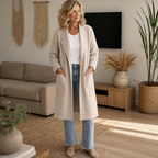 Eleanor | Women's Longline Coat | Patch Pockets · PNY