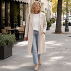 Eleanor | Women's Longline Coat | Patch Pockets · PNY