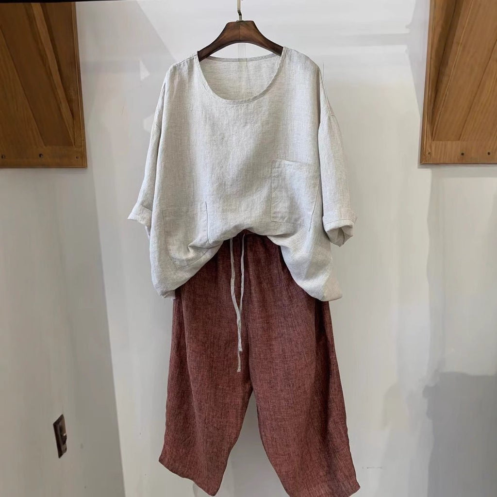 Eleanor | Women's Oversized Tunic Top | Patch Pocket · PNY