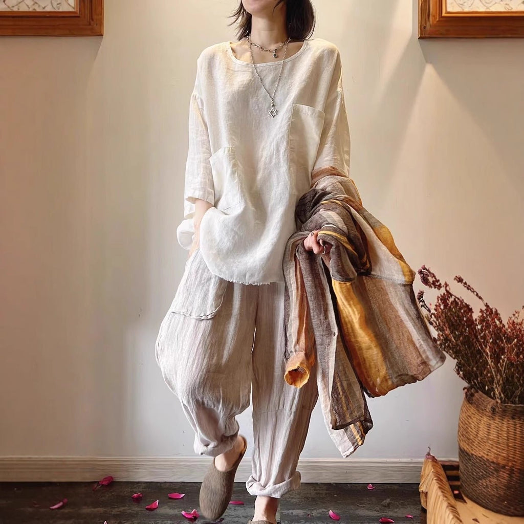Eleanor | Women's Oversized Tunic Top | Patch Pocket · PNY