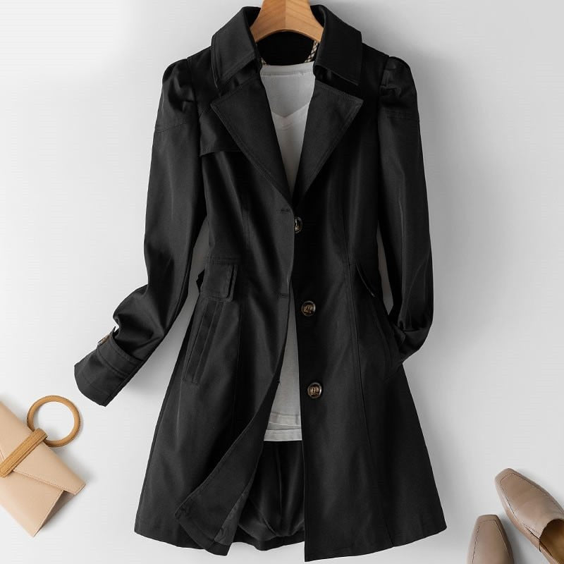 Eleanor | Women's Single-Breasted Trench Coat | Notch Lapel · PNY