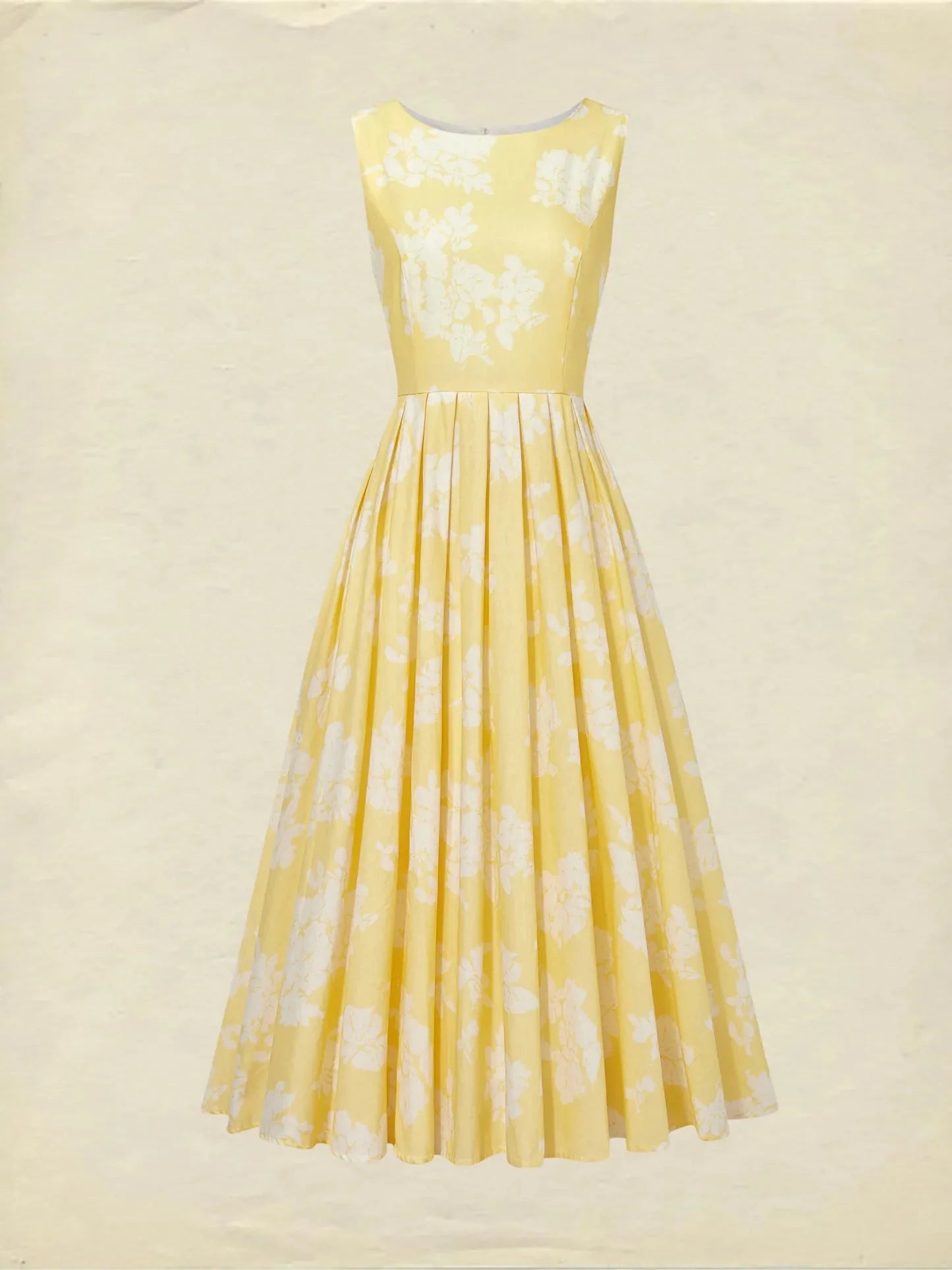 Eleanor | Women's Sleeveless Midi Dress | Floral Print · PNY