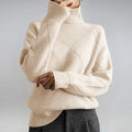 Eleanor | Women's Turtleneck Sweater | Diamond Knit