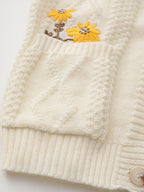 Eleanor | Women's V-Neck Cardigan | Floral Embroidery · PNY
