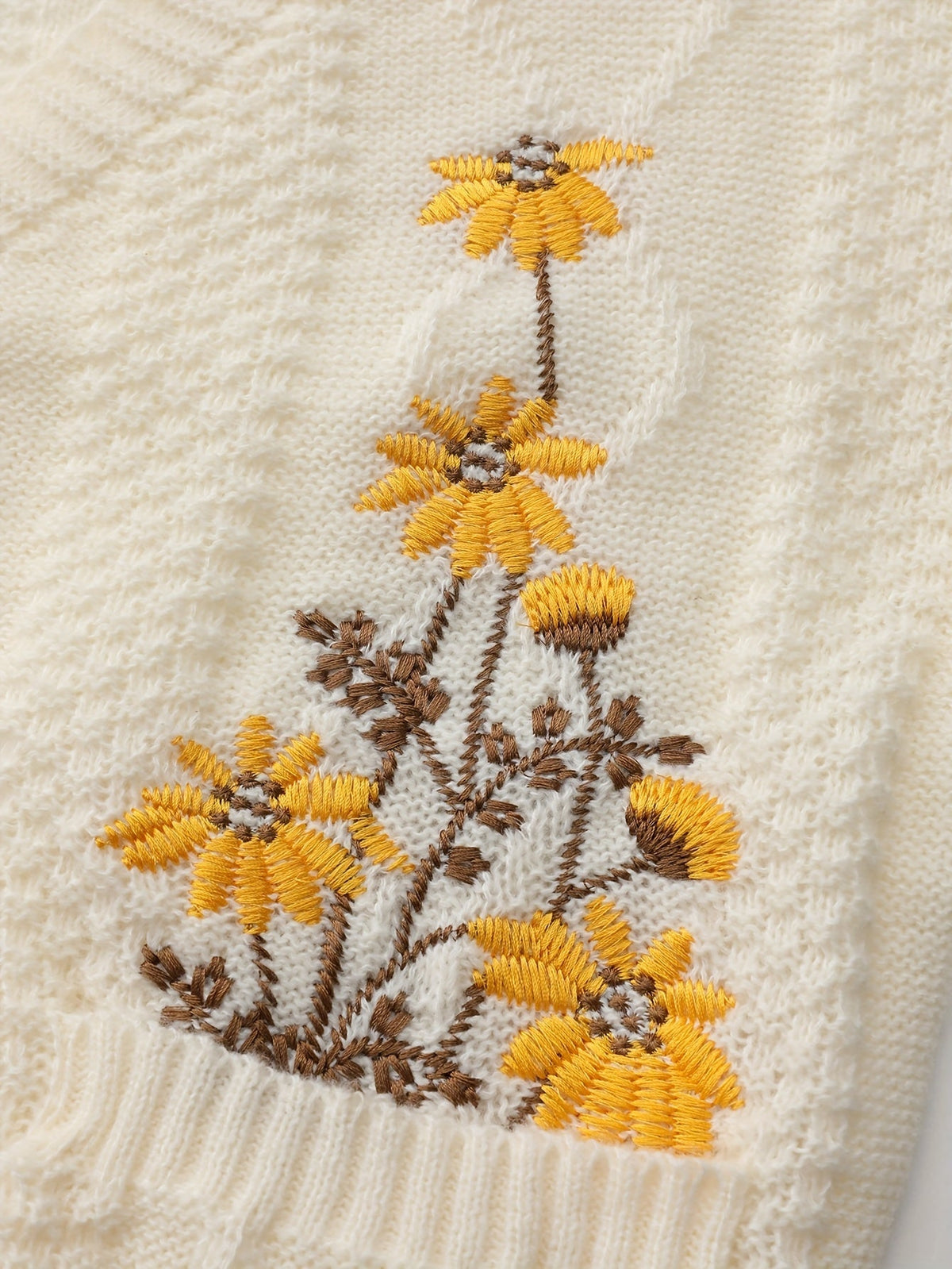Eleanor | Women's V-Neck Cardigan | Floral Embroidery · PNY