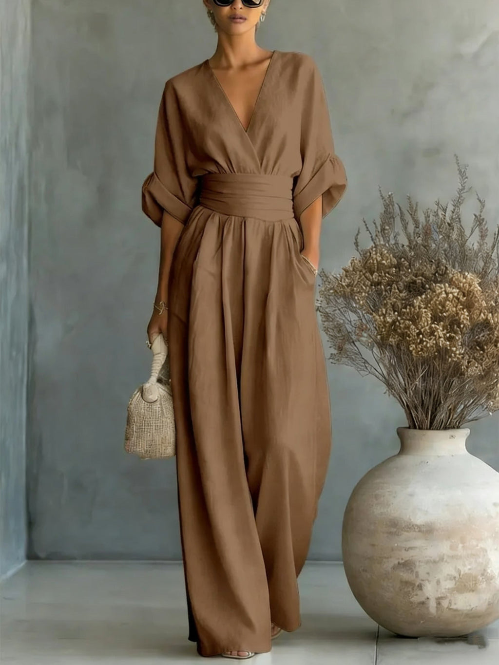 Eliza | Women's Wide-Leg Jumpsuit | Tie Waist · PNY