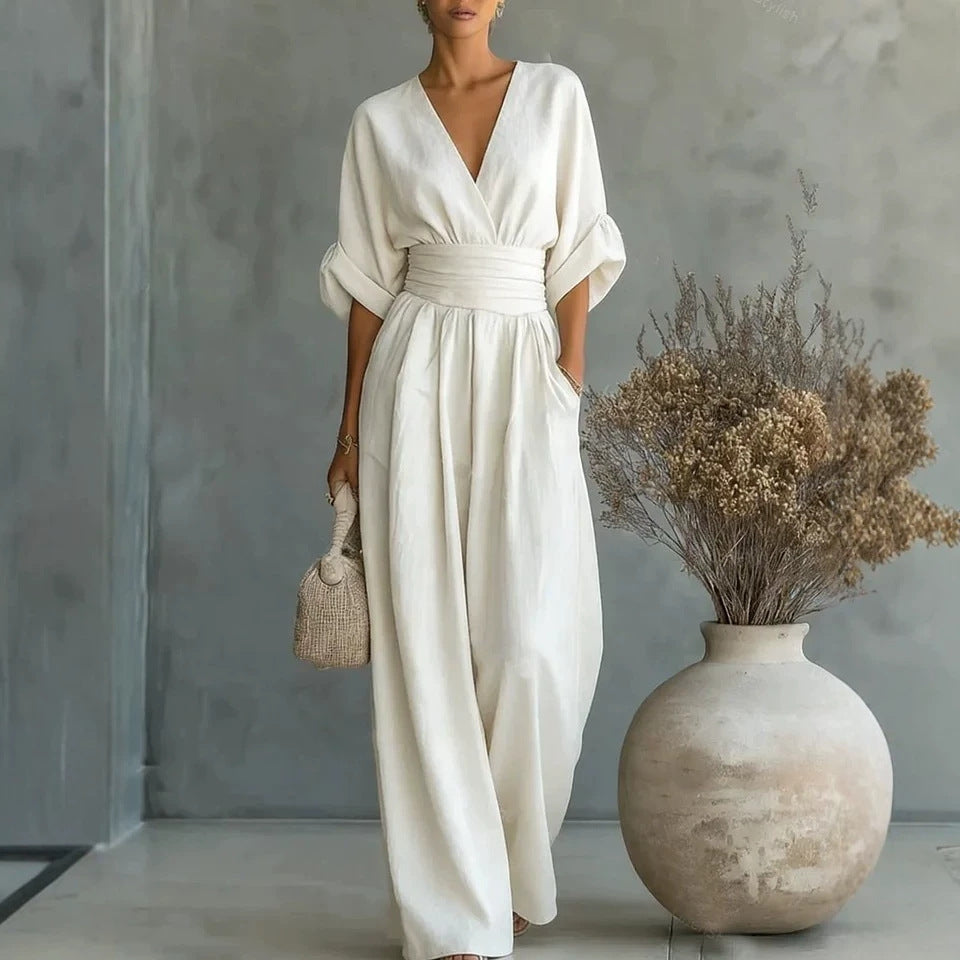 Eliza | Women's Wide-Leg Jumpsuit | Tie Waist · PNY