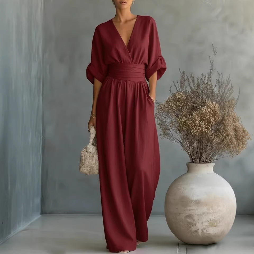 Eliza | Women's Wide-Leg Jumpsuit | Tie Waist · PNY