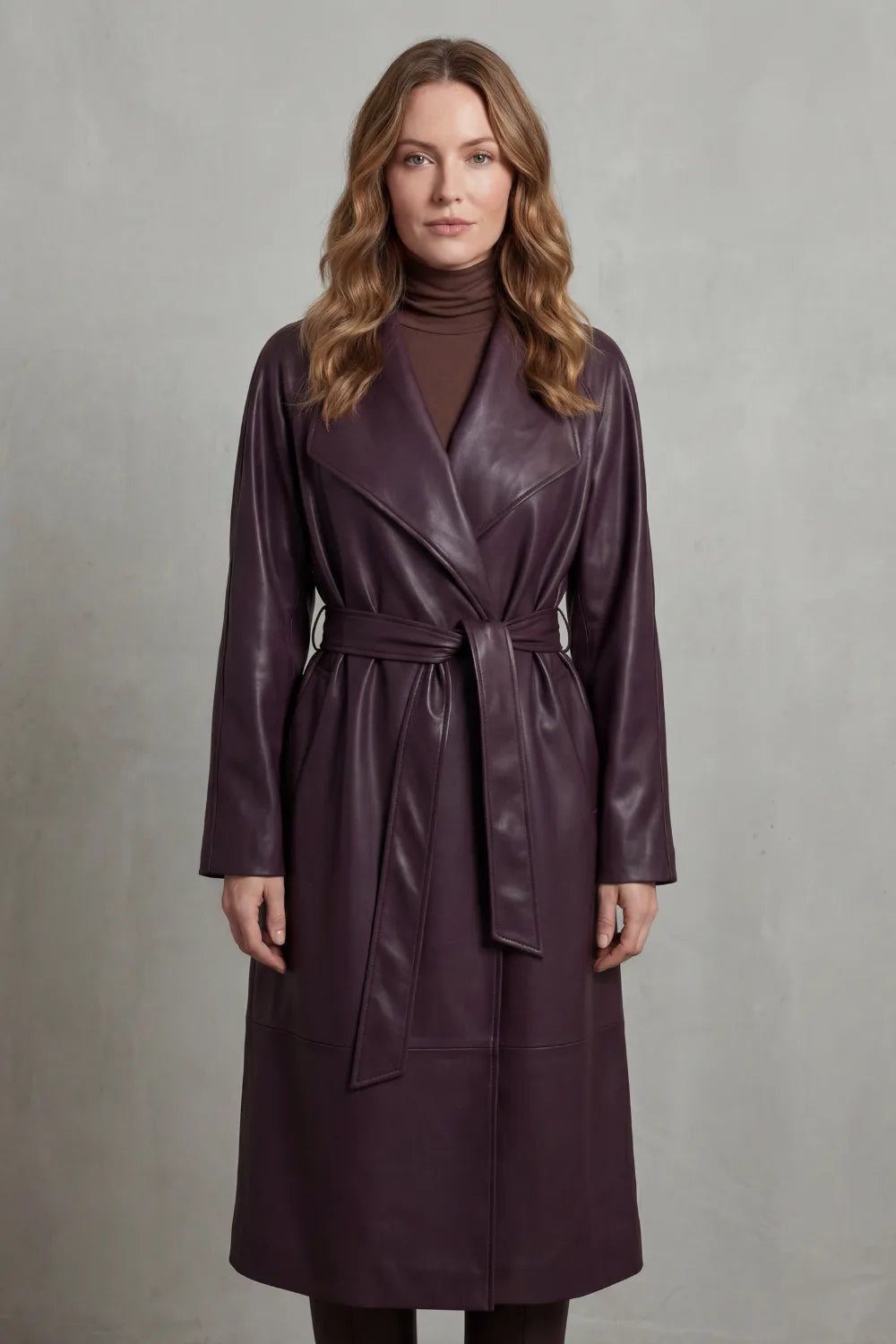 Eloise | Women's Belted Trench Coat | Faux Leather · PNY