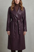 Eloise | Women's Belted Trench Coat | Faux Leather