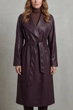 Eloise | Women's Belted Trench Coat | Faux Leather · PNY