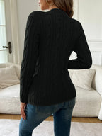 Emma | Women's Crewneck Sweater | Cable Knit · PNY