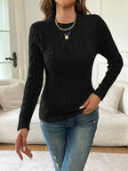 Emma | Women's Crewneck Sweater | Cable Knit · PNY