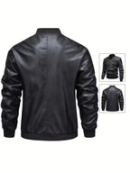 Ethan | Men's Bomber Jacket | Full-Zip Leather · PNY
