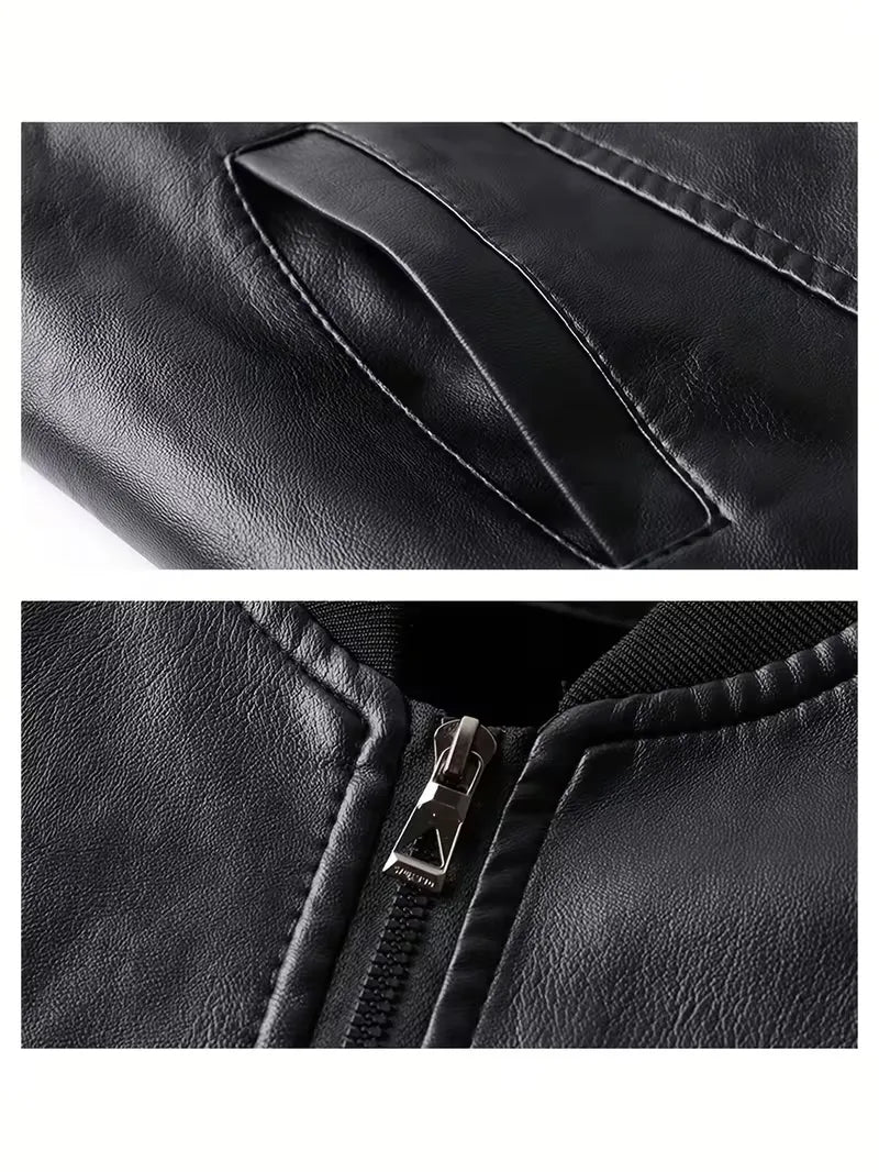 Ethan | Men's Bomber Jacket | Full-Zip Leather · PNY