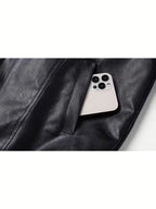 Ethan | Men's Bomber Jacket | Full-Zip Leather · PNY