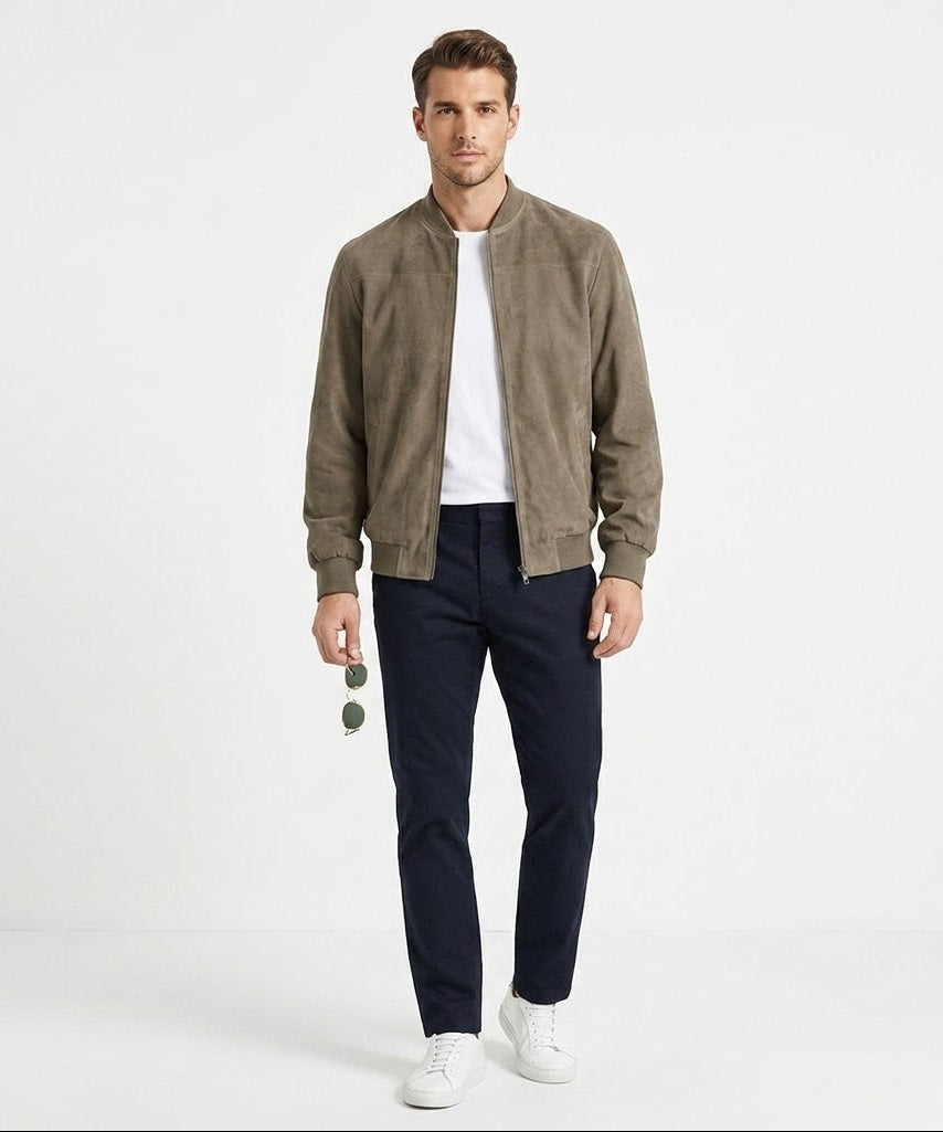 Ethan | Men's Bomber Jacket | Suede · PNY