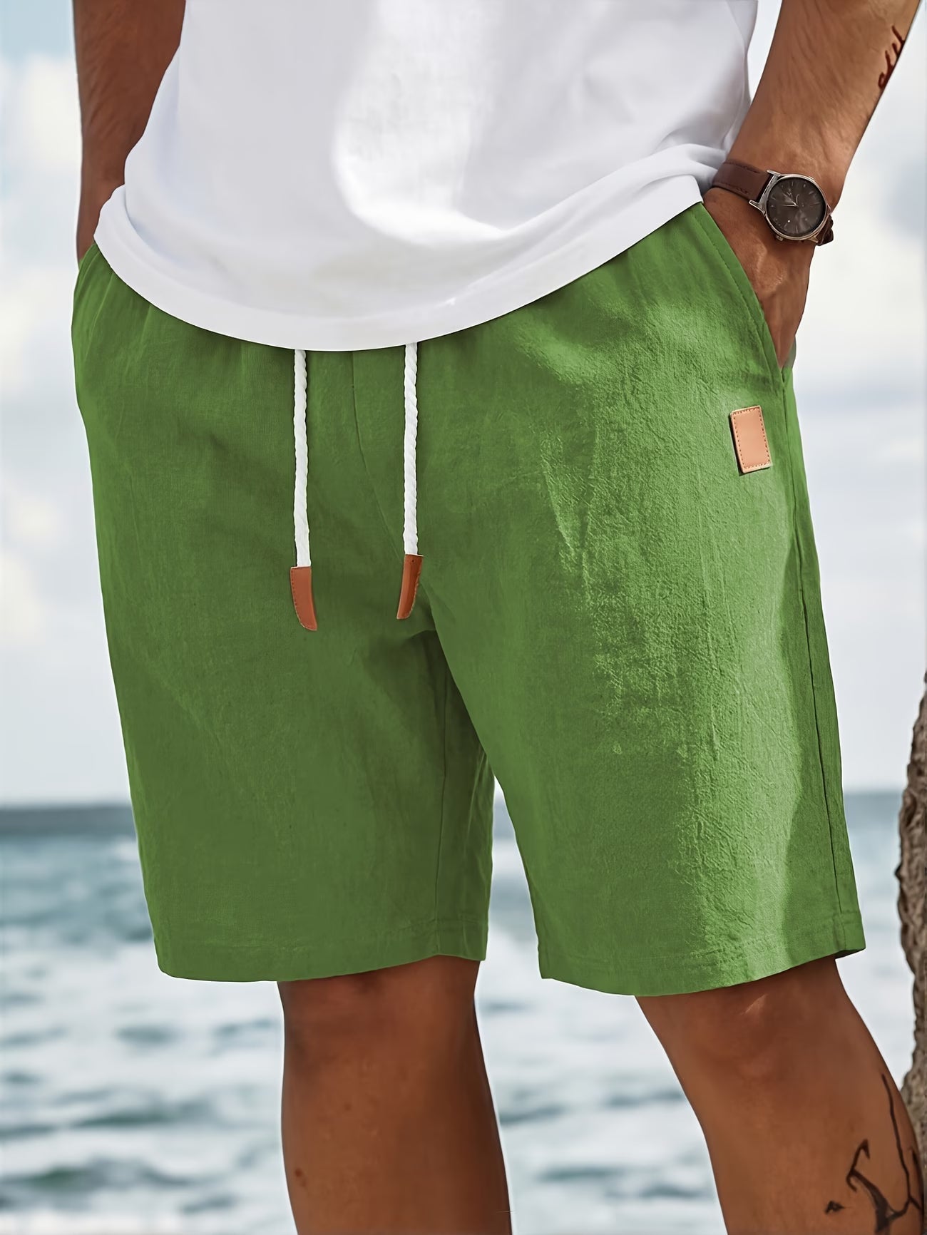 Ethan | Men's Drawstring Shorts | Textured Summer · PNY