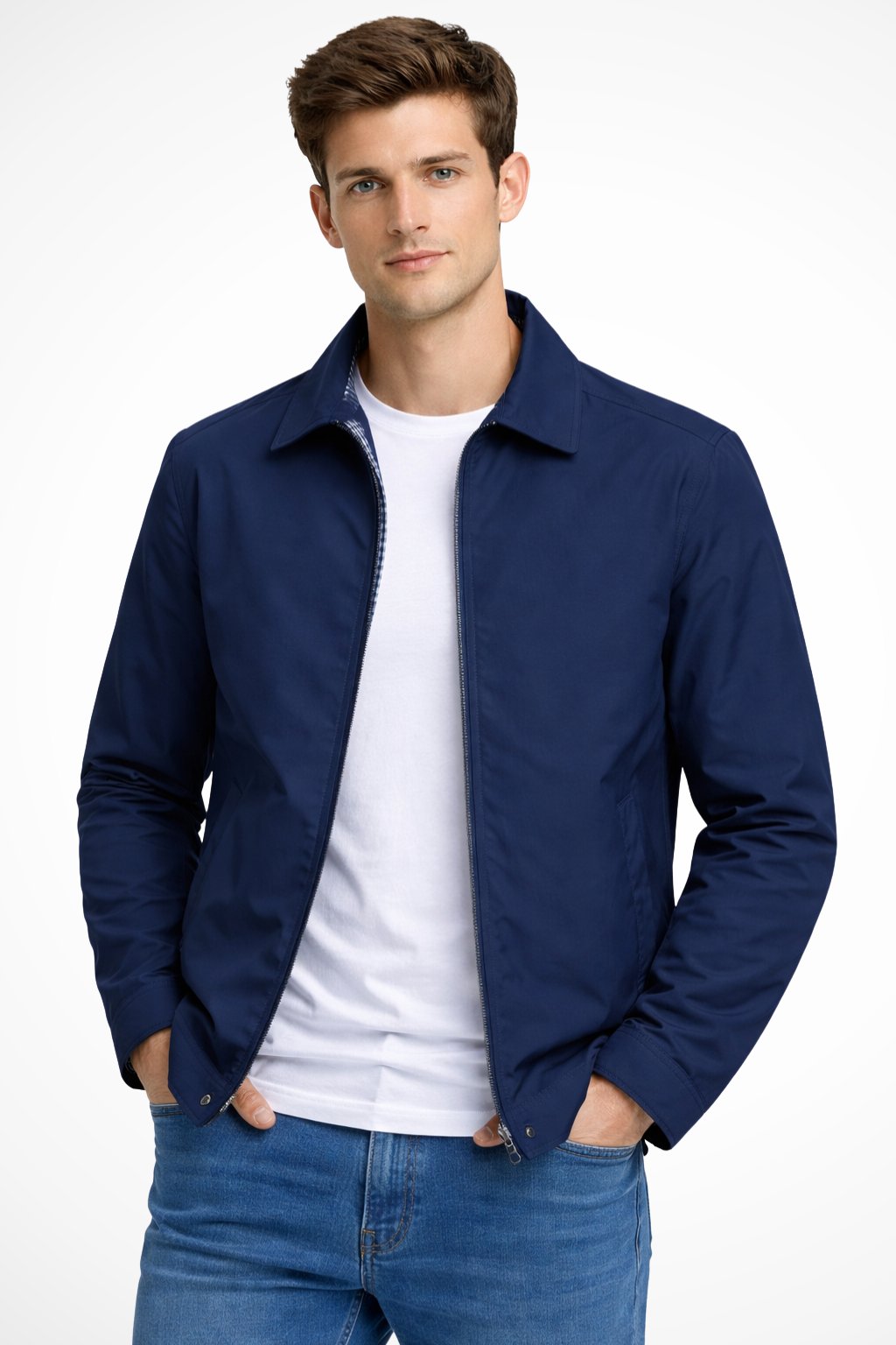 Ethan | Men's Full-Zip Jacket | Collared Harrington · PNY