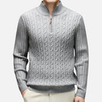 Ethan | Men's Half-Zip Sweater | Cable-Knit · PNY