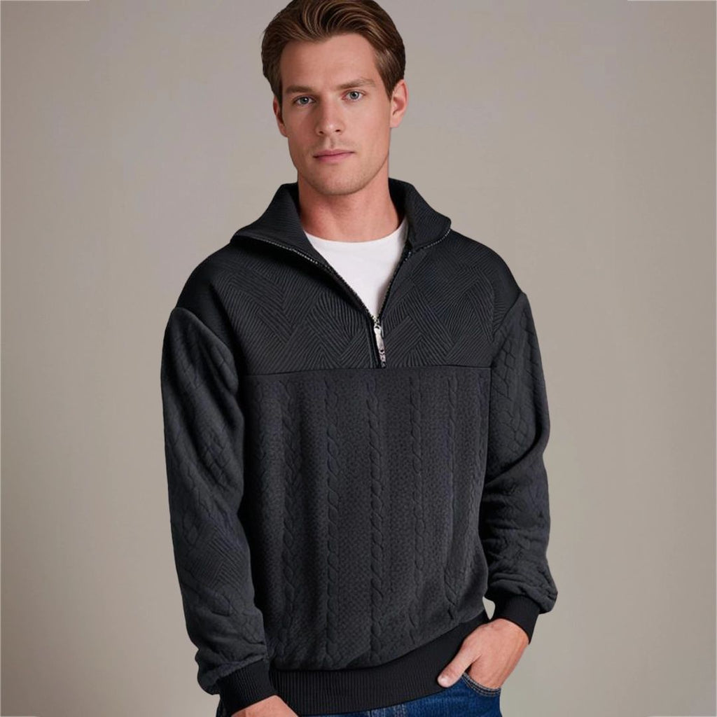 Ethan | Men's Half-Zip Sweater | Cable Knit · PNY