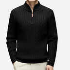 Ethan | Men's Half-Zip Sweater | Cable-Knit · PNY