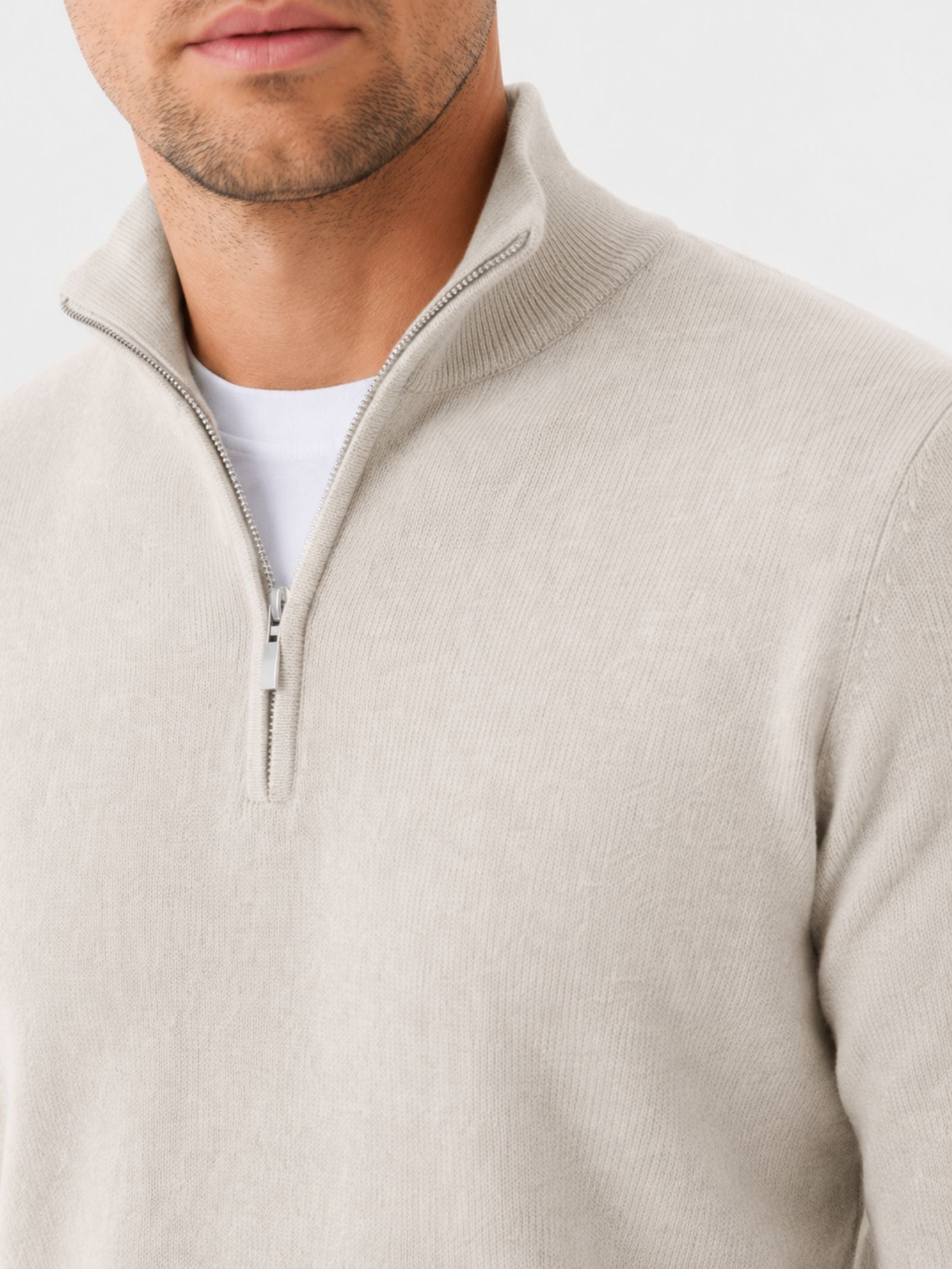 Ethan | Men's Half-Zip Sweater | Merino Wool · PNY