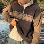 Ethan | Men's Half-Zip Sweatshirt | Aztec Pattern · PNY