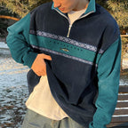 Ethan | Men's Half-Zip Sweatshirt | Aztec Pattern · PNY