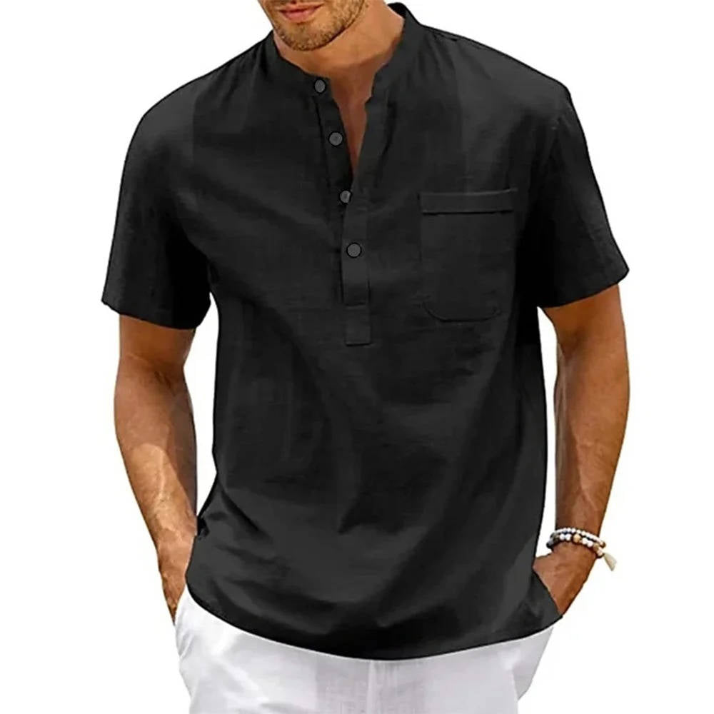 Ethan | Men's Henley Shirt | Chest Pocket · PNY