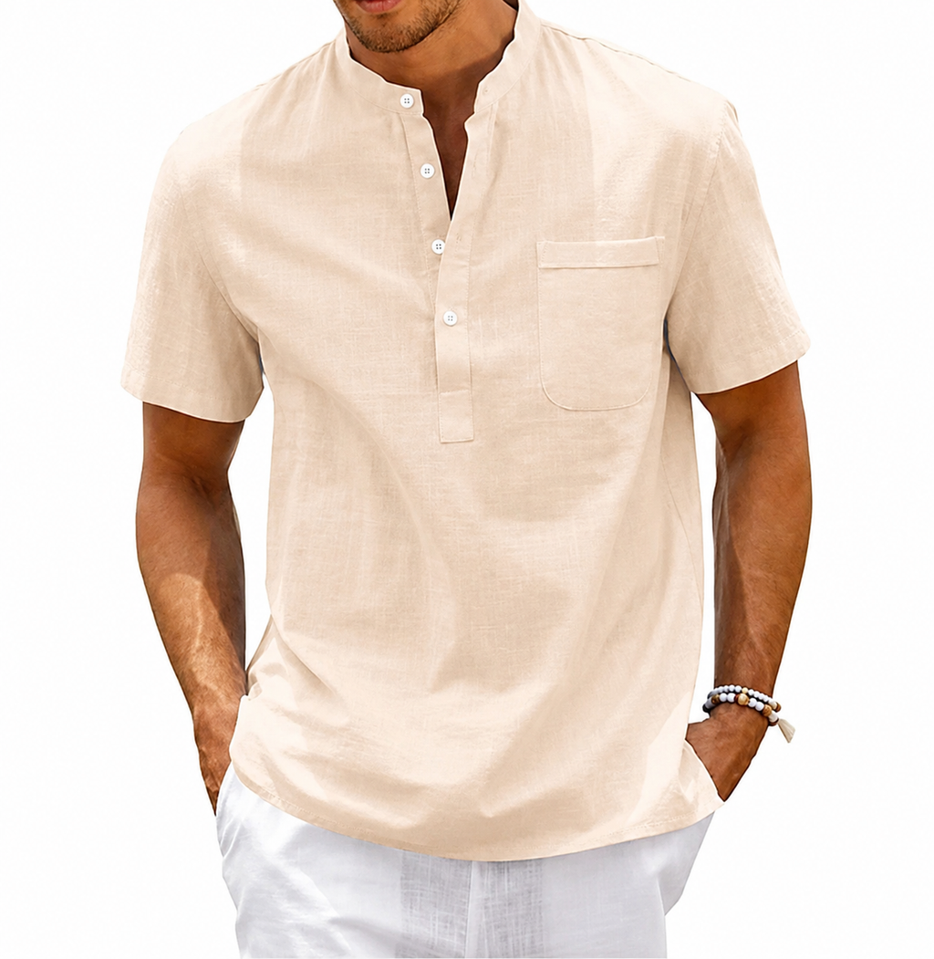 Ethan | Men's Henley Shirt | Chest Pocket · PNY