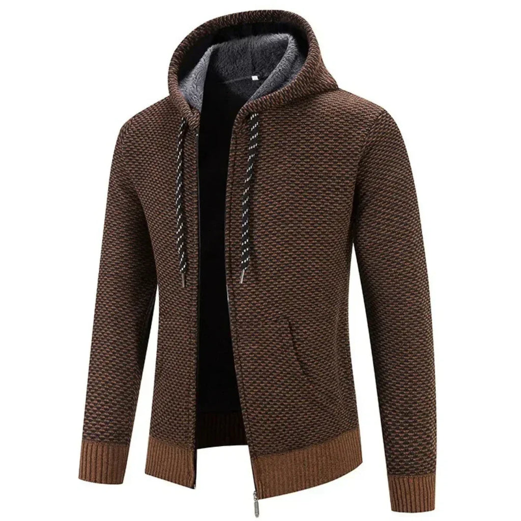 Ethan | Men's Hooded Cardigan | Fleece-Lined · PNY