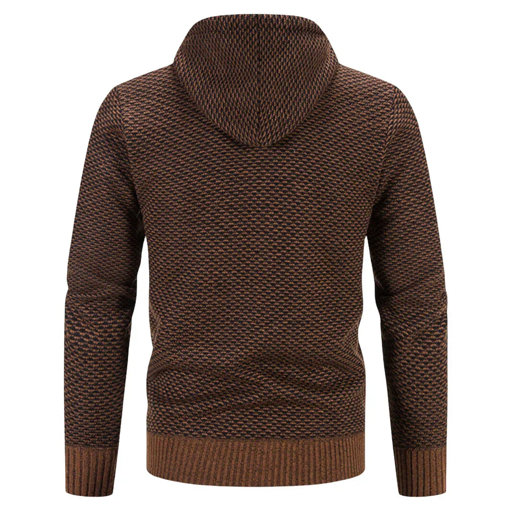 Ethan | Men's Hooded Cardigan | Fleece-Lined · PNY