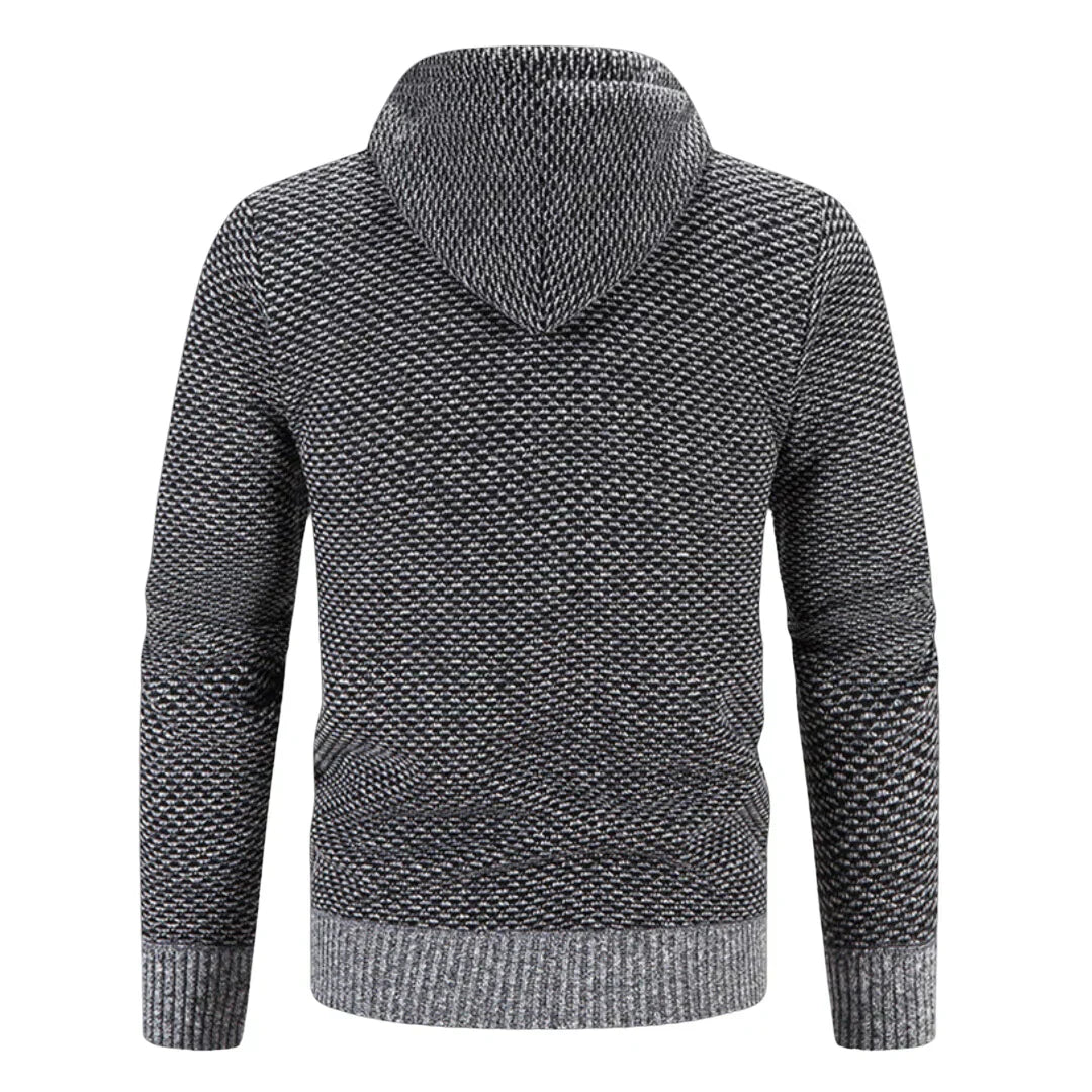Ethan | Men's Hooded Cardigan | Fleece-Lined · PNY