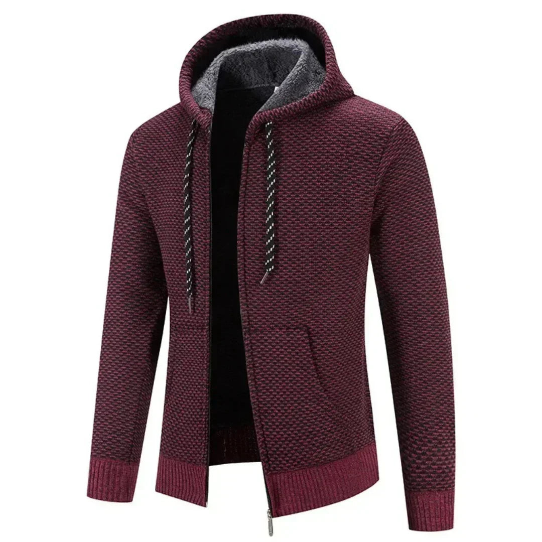 Ethan | Men's Hooded Cardigan | Fleece-Lined · PNY