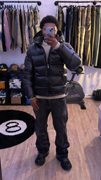 Ethan | Men's Hooded Puffer Jacket | Glossy Finish · PNY