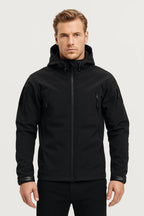 Ethan | Men's Hooded Softshell Jacket | Zip Pockets · PNY