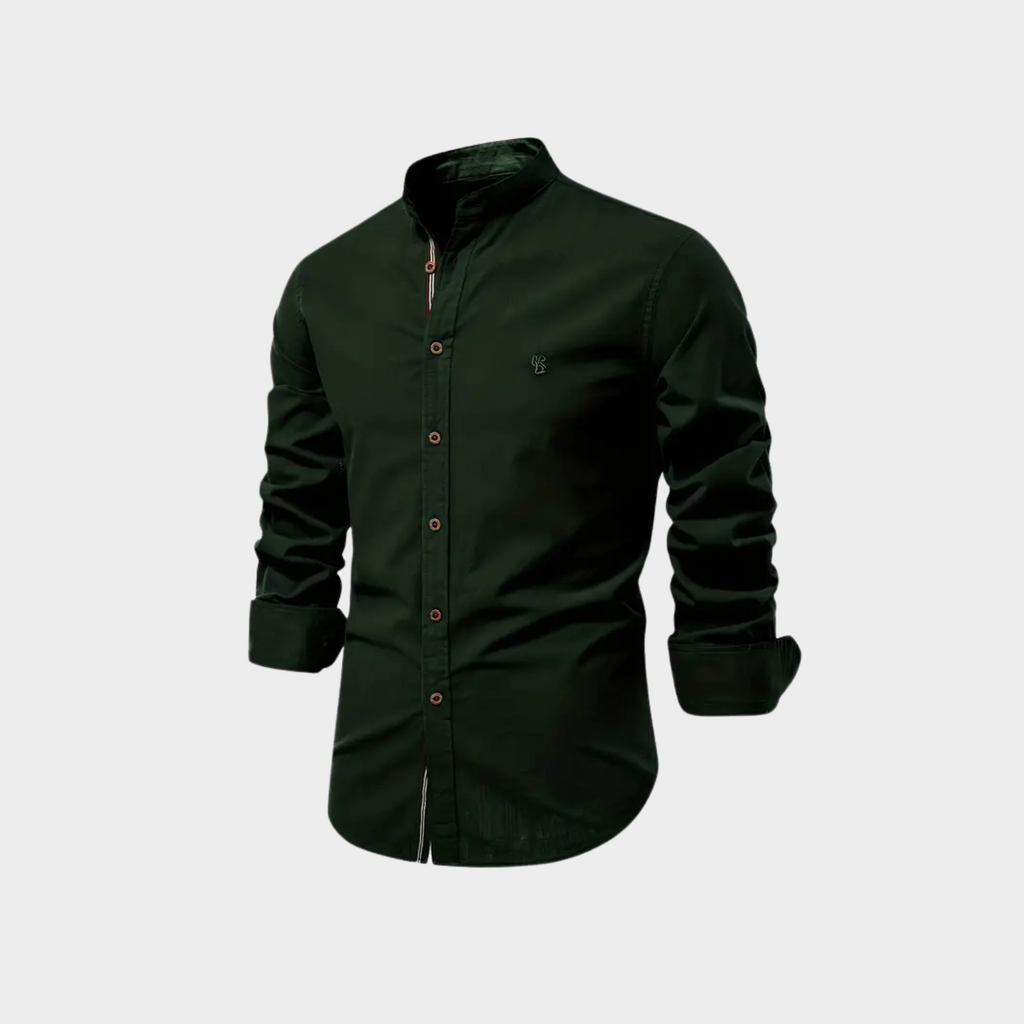 Ethan | Men's Mandarin-Collar Shirt | Button-Front · PNY