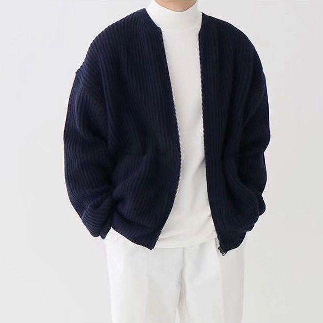 Ethan | Men's Oversized Cardigan | Ribbed Knit · PNY