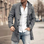 Ethan | Men's Single-Breasted Overcoat | Plaid · PNY