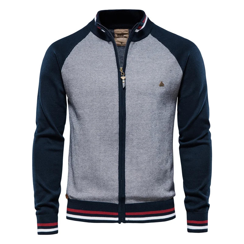 Ethan | Men's Zip-Up Cardigan | Cotton Knit · PNY