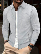 Ethan | Men's Zip-Up Shirt Jacket | Waffle Knit · PNY
