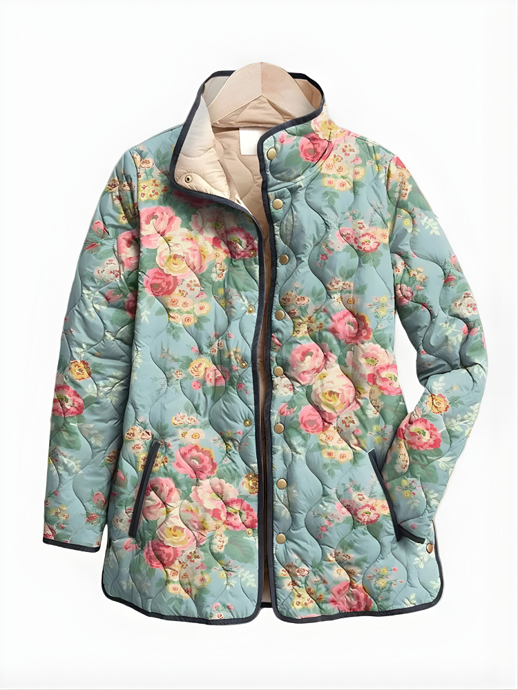 Evelyn | Women's Quilted Jacket | Floral Print · PNY