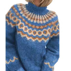 Freya | Women's Turtleneck Sweater | Fair Isle Knit · PNY