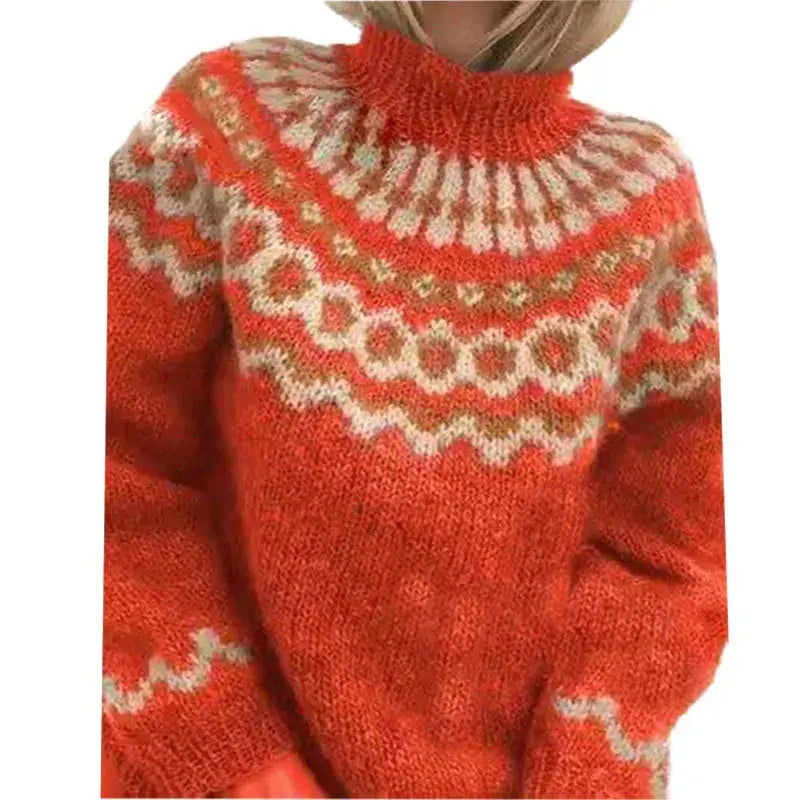 Freya | Women's Turtleneck Sweater | Fair Isle Knit · PNY