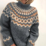 Freya | Women's Turtleneck Sweater | Fair Isle Knit