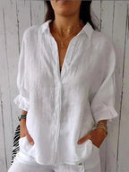 Grace | Women's Oversized Blouse | Button-Up Linen · PNY