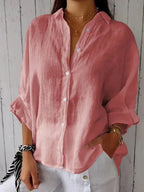 Grace | Women's Oversized Blouse | Button-Up Linen · PNY