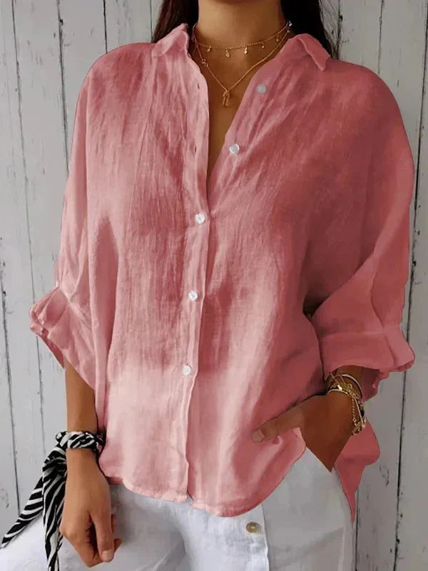 Grace | Women's Oversized Blouse | Button-Up Linen · PNY