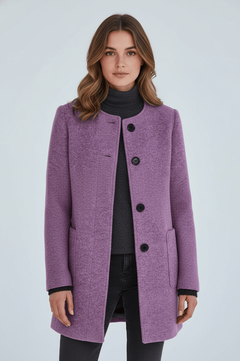 Grace | Women's Stand-Collar Coat | Button Front · PNY